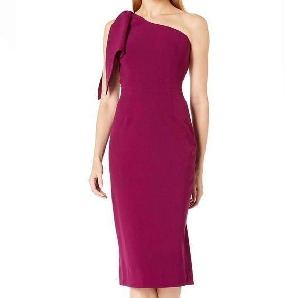Dress the Population Dresses & Skirts - Elegant Magenta Midi Dress